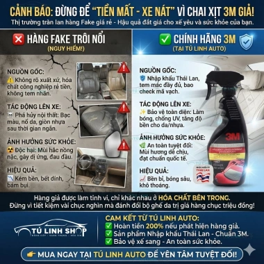 Bảo dưỡng ghế da ô tô 3M 39.040 - Phục hồi, làm bóng da nội thất, giảm giá 19.9k
