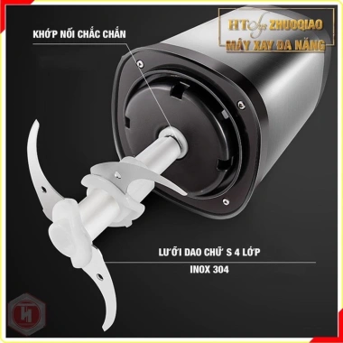 Bảo hành 1 đổi 1 máy xay thịt đa năng 250W cối inox 304 4 lưỡi dao sắc bén - Giá 135.000 VND 6