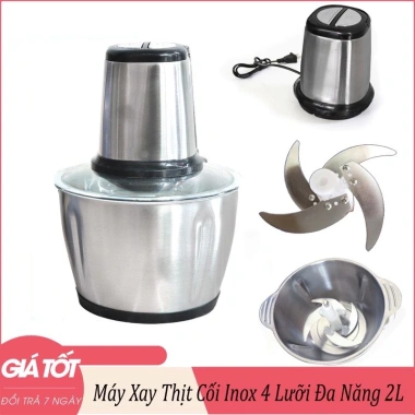 Bảo hành 1 đổi 1 máy xay thịt đa năng 250W cối inox 304 4 lưỡi dao sắc bén - Giá 135.000 VND 7