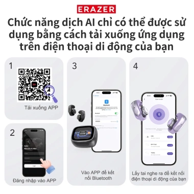 Bảo hành 1 năm Lenovo ERAZER XF28 AI Dịch Thuật Bluetooth 5.4 Tai Nghe HD, Gọi Video, ASMR - Giá 419.000₫ 8