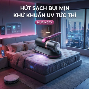 Bảo hành 1 tháng - Máy hút bụi cầm tay không dây Nhật Bản 8 đầu, đa năng giường nệm và ô tô, giảm giá chỉ 25.000 VND 8
