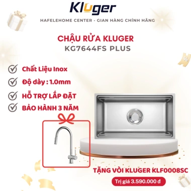 Bảo hành 10 năm, tặng vòi rửa - Chậu rửa bát Kluger KG7.644FS Plus chống xước