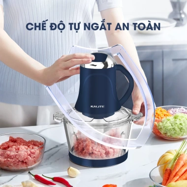 Bảo hành 12 tháng - Máy xay thịt đa năng KALITE 2L, 4 lưỡi siêu bền, làm ruốc, bóc vỏ hành tỏi - Giá chỉ 695.000đ