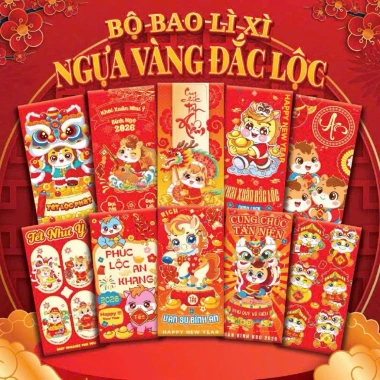 Bao lì xì chất Xấp 10 2.026 Bính Ngọ - Lì xì con ngựa xinh xắn, giá chỉ 8.500 VND 6 Bao lì xì chất Xấp 10 2.026 Bính Ngọ - Lì xì con ngựa xinh xắn, giá chỉ 8.500 VND 6