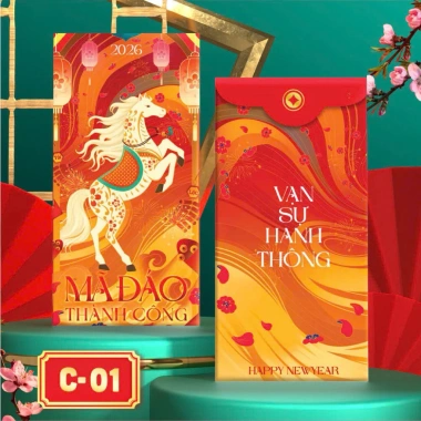 Bao lì xì chất Xấp 10 2.026 Bính Ngọ - Lì xì con ngựa xinh xắn, giá chỉ 8.500 VND 10 Bao lì xì chất Xấp 10 2.026 Bính Ngọ - Lì xì con ngựa xinh xắn, giá chỉ 8.500 VND 10