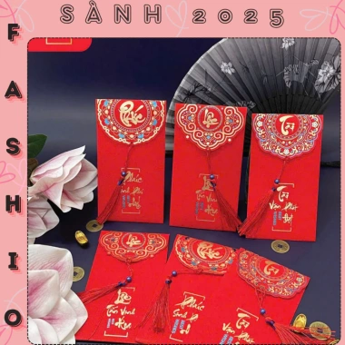 Bao Lì Xì Đỏ 3 Chữ Phúc Lộc Tài - Mừng Xuân Bính Ngọ 2.026 Sành Fashion Giá 59k