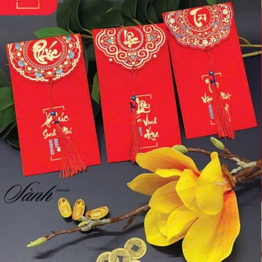 Bao Lì Xì Đỏ 3 Chữ Phúc Lộc Tài - Mừng Xuân Bính Ngọ 2.026 Sành Fashion Giá 59k
