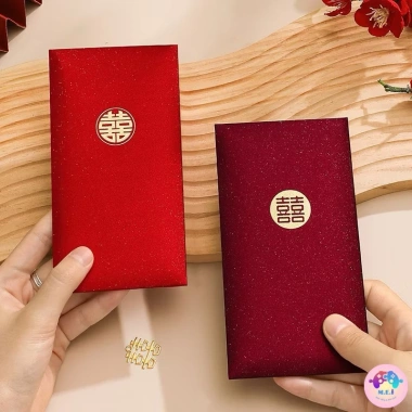 Bao Lì Xì Đỏ Ánh Kim Sang Trọng – Lì Xì Đám Cưới, Song Hỷ, Nạp Tài, Bê Tráp – Giá 20.000đ 3 Bao Lì Xì Đỏ Ánh Kim Sang Trọng – Lì Xì Đám Cưới, Song Hỷ, Nạp Tài, Bê Tráp – Giá 20.000đ 3
