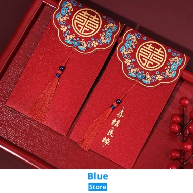 Bao Lì Xì Đỏ Tết Mừng Năm Mới 5-10-14 chiếc - Giá 18.500 VNĐ, đám cưới, hỏi bè, tráp