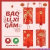 Bao Lì Xì Gấm Tết 2.026 Cao Cấp - Vải Nhung Nhiều Hoa Văn, Giá Ưu Đãi 6.784đ 6