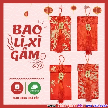Bao Lì Xì Gấm Tết 2.026 Cao Cấp - Vải Nhung Nhiều Hoa Văn, Giá Ưu Đãi 6.784đ 6