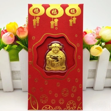Bao lì xì mạ vàng Thần Tài 2.026 - Quà tặng phong thủy may mắn, tài lộc, chỉ 7.000đ
