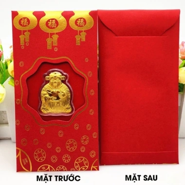 Bao lì xì mạ vàng Thần Tài 2.026 - Quà tặng phong thủy may mắn, tài lộc, chỉ 7.000đ