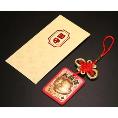 Bao lì xì mèo Thần Tài 24k 9.999 cát tường vàng – Dây treo, giảm giá 33.920 VND