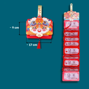 Bao Lì Xì Ngăn Năm Bính Ngọ Gấp Gọn 2‑6‑10 Ngăn Phong Cách Trung Hoa 12.000₫