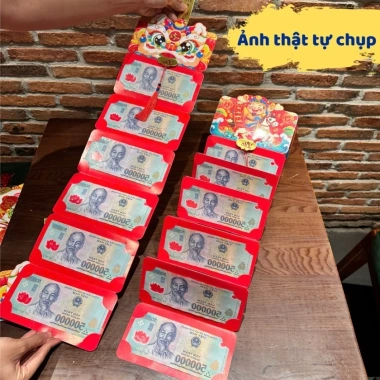 Bao Lì Xì Ngăn Năm Bính Ngọ Gấp Gọn 2‑6‑10 Ngăn Phong Cách Trung Hoa 12.000₫