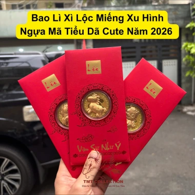 Bao lì xì Ngựa Mã Mạ Vàng Lộc Hình May Mắn Tết 2.026 - Giá chỉ 20.000 VND