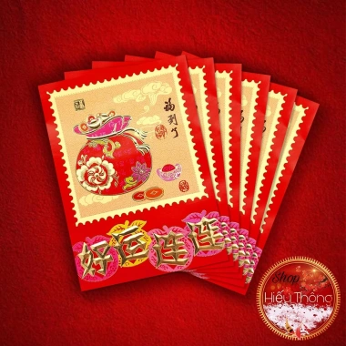Bao lì xì phong bì Tết 2.026 size 11.5x8cm - 6 bao/tép giá chỉ 7.000đ