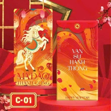 Bao lì xì Tết 2.026 Bính Ngọ hoạt hình cute mẫu mới hottrend giấy phản quang size lớn - Giá chỉ 12.000đ 8