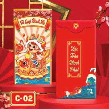 Bao lì xì Tết 2.026 Bính Ngọ hoạt hình cute mẫu mới hottrend giấy phản quang size lớn - Giá chỉ 12.000đ 10