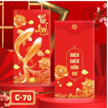 Bao lì xì Tết mẫu cá chép vượt vũ môn chọn mẫu sang trọng may mắn giá 9.000đ 7