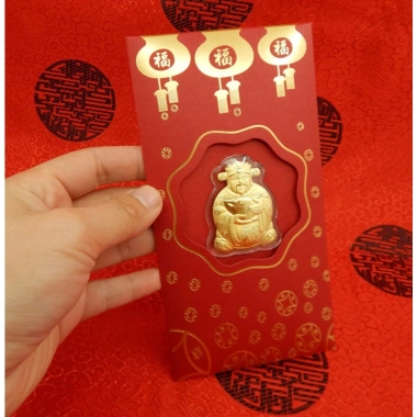Bao Lì Xì Thần Tài Mạ Vàng 24K - Ngựa Vàng May Mắn, Rước Tài Lộc, Giá chỉ 5.300đ 6