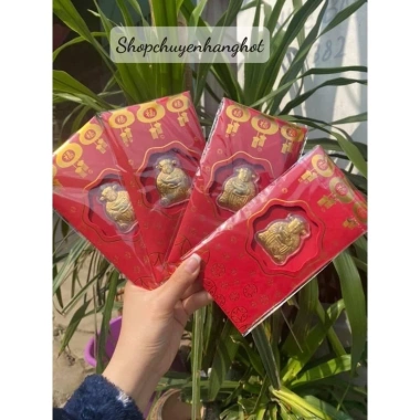 Bao Lì Xì Thần Tài Mạ Vàng 24K - Ngựa Vàng May Mắn, Rước Tài Lộc, Giá chỉ 5.300đ 8