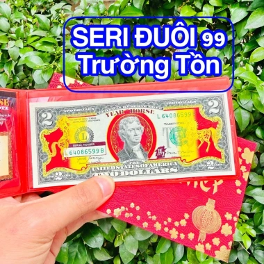 Bao Lì Xì Tiền 2 USD SERI 79 Con Ngựa Vàng 2.026 Lucky Money Da Đỏ Giá 40.280₫ 8