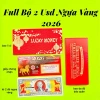 Bao Lì Xì Tiền 2 USD SERI 79 Con Ngựa Vàng 2.026 Lucky Money Da Đỏ Giá 40.280₫ 9