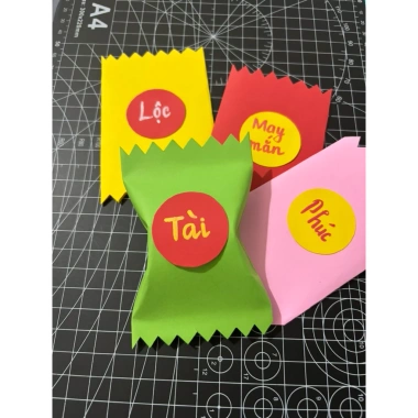 Bao lì xì túi mũ viền kẹo may mắn vỏ rỗng - Giá chỉ 35.000, giảm từ 42.000
