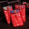 Bao lì xì vải gấm cao cấp thêu hoa văn - Thiệp chúc Tết Năm Mới, giá chỉ 50.000đ 3