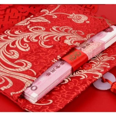 Bao Lì Xì Vải Gấm Màu Đỏ Tết - Thêu Họa Tiết Sang Trọng, Nạp Tài Đám Cưới Giá 25.000