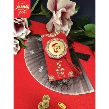 Bao lì xì Xì Ánh Nhũ Kim Tuyền 2.025 - Câu Chúc Cát Tường, Mẫu Sang Trọng, Giá Chỉ 7.000đ