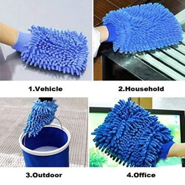 Bao Tay 2 Mặt Microfiber Lau Xe Ô Tô, Găng Tay San Hô Chuyên Dụng, Khăn Lau Xe Mềm Mại Thấm Hút, Giá 15.000 VND