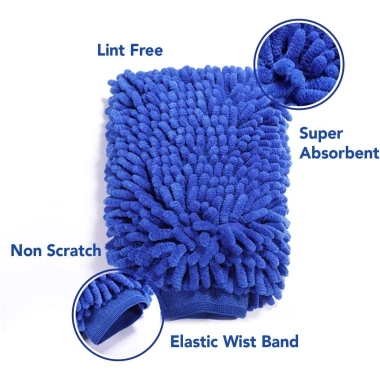 Bao Tay 2 Mặt Microfiber Lau Xe Ô Tô, Găng Tay San Hô Chuyên Dụng, Khăn Lau Xe Mềm Mại Thấm Hút, Giá 15.000 VND