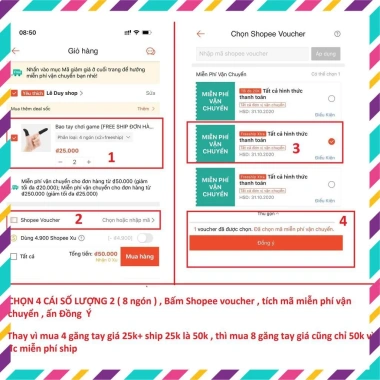 Bao tay chơi game FREESHIP - Găng tay chống mồ hôi, bắn súng điện thoại, chỉ 4.000₫ 2