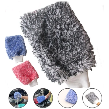 Bao tay rửa xe siêu sợi microfiber siêu bền, mềm mịn, tạo bọt tốt - Giá 39.000đ