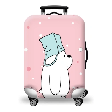 Bao trùm vali dày dặn chắc chắn mẫu Gấu kèm dây đai, khóa kéo - chỉ 120.000₫