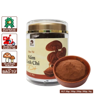Bào Tử Nấm Linh Chi Đỏ 50-100gr - Tăng Cường Miễn Dịch, Giảm Giá 650k Nấm Xanh