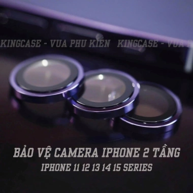 Bảo vệ camera iPhone 2 tầng cao cấp, màu nguyên bản, đẹp như zin, tương thích 17/16/15/14/13/12/11/Pro/Max/Plus - Giá chỉ 5.300đ 3
