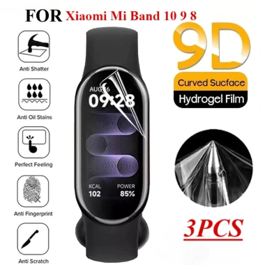 Bảo Vệ Màn Hình Xiaomi Mi Band 10/9/8 - 3/6 Miếng Hydrogel Không Kính, 35.123 VND