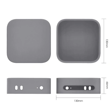 Bảo vệ METUBE vỏ silicon chống bụi, nước cho Mac mini M4 2.024 - trong suốt, không trầy xước 2