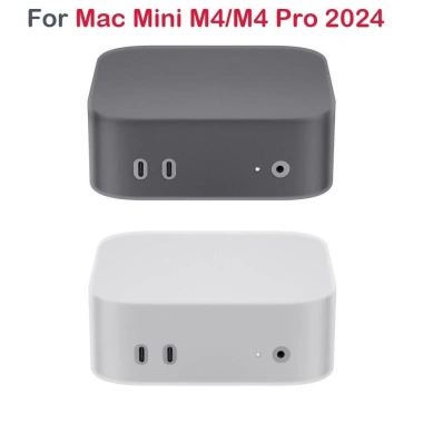 Bảo vệ METUBE vỏ silicon chống bụi, nước cho Mac mini M4 2.024 - trong suốt, không trầy xước 9