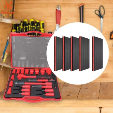 Baoblaze 5 Hộp Dụng Cụ Xốp Chèn Chuyên Nghiệp - Lưu Trữ DIY, Máy Ảnh, Bàn Thu