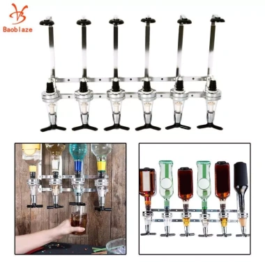 Baoblaze 6 Chai Đựng Rượu Đồ Uống Giá Tiết Kiệm, Phù Hợp Tiệc Cocktail và Nhà Bếp
