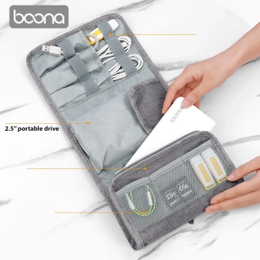 Baona BN-A003 Túi đựng phụ kiện - Đựng SDP, ổ cứng, thẻ nhớ, USB, cáp, bút - 159.000₫