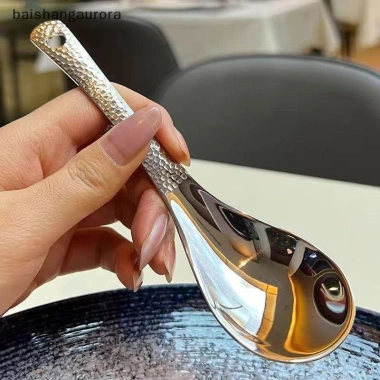 Basa Thìa Canh Inox Đánh Bóng Gương Bạc, Thìa Dẹt Dung Tích Lớn - Bộ Đồ Ăn Nhà Bếp 36,121₫