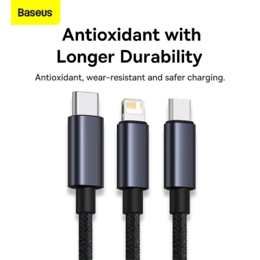 Baseus Cáp Sạc 3 Trong 1 USB C + Lightning + Micro, cho Android & iPhone 89.000₫ 3