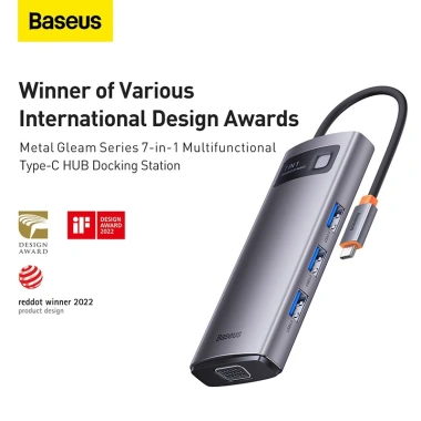 Baseus USB-C Hub 4K HDMI PD 100W – Chia Cổng Type-C cho Xiaomi Samsung Huawei, Giá 490.000đ
