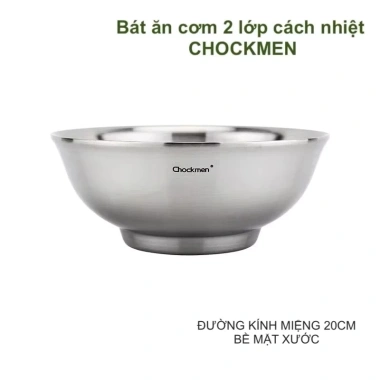 Bát 2 lớp CHOCKMEN Inox 18/10 – Chống nóng, cách nhiệt, salad, canh, cơm – 122.000đ 10 Bát 2 lớp CHOCKMEN Inox 18/10 – Chống nóng, cách nhiệt, salad, canh, cơm – 122.000đ 10